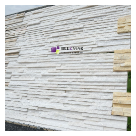 Panel BIAŁY ŁAMANY 55x15x1-2cm